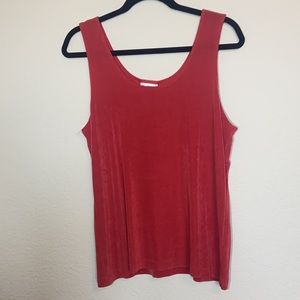 Chico’s Travelers Burnt Orange Tank Top size 3